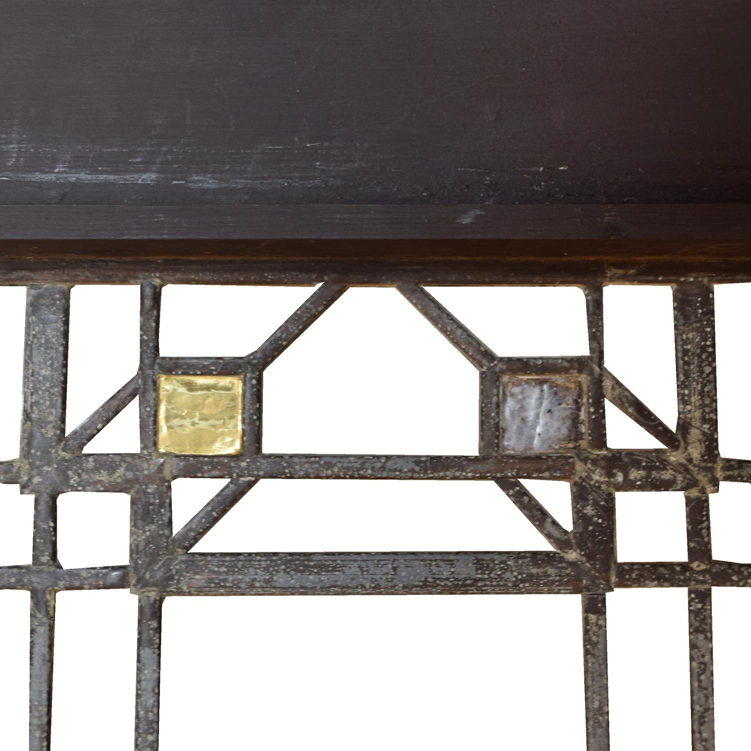 A Frank Lloyd Wright Window from the Oscar Steffens House 39.5" W x 1.5" D x 21.5" H — United States, Circa 1909