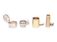Four Georgian and American Silver Canisters