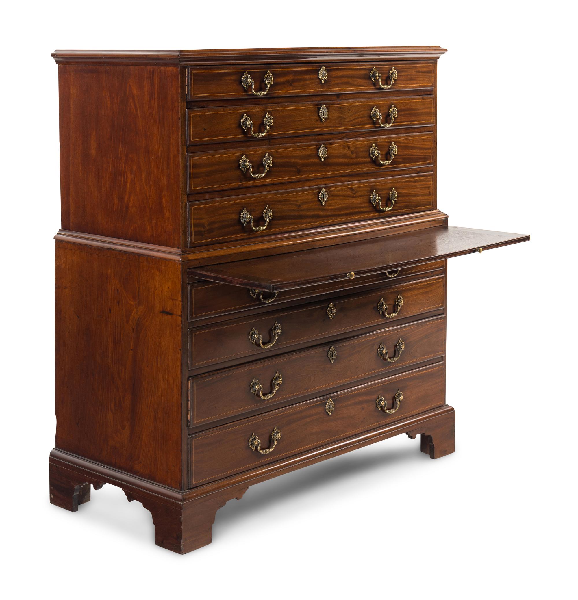 A George II Mahogany Chest on Chest