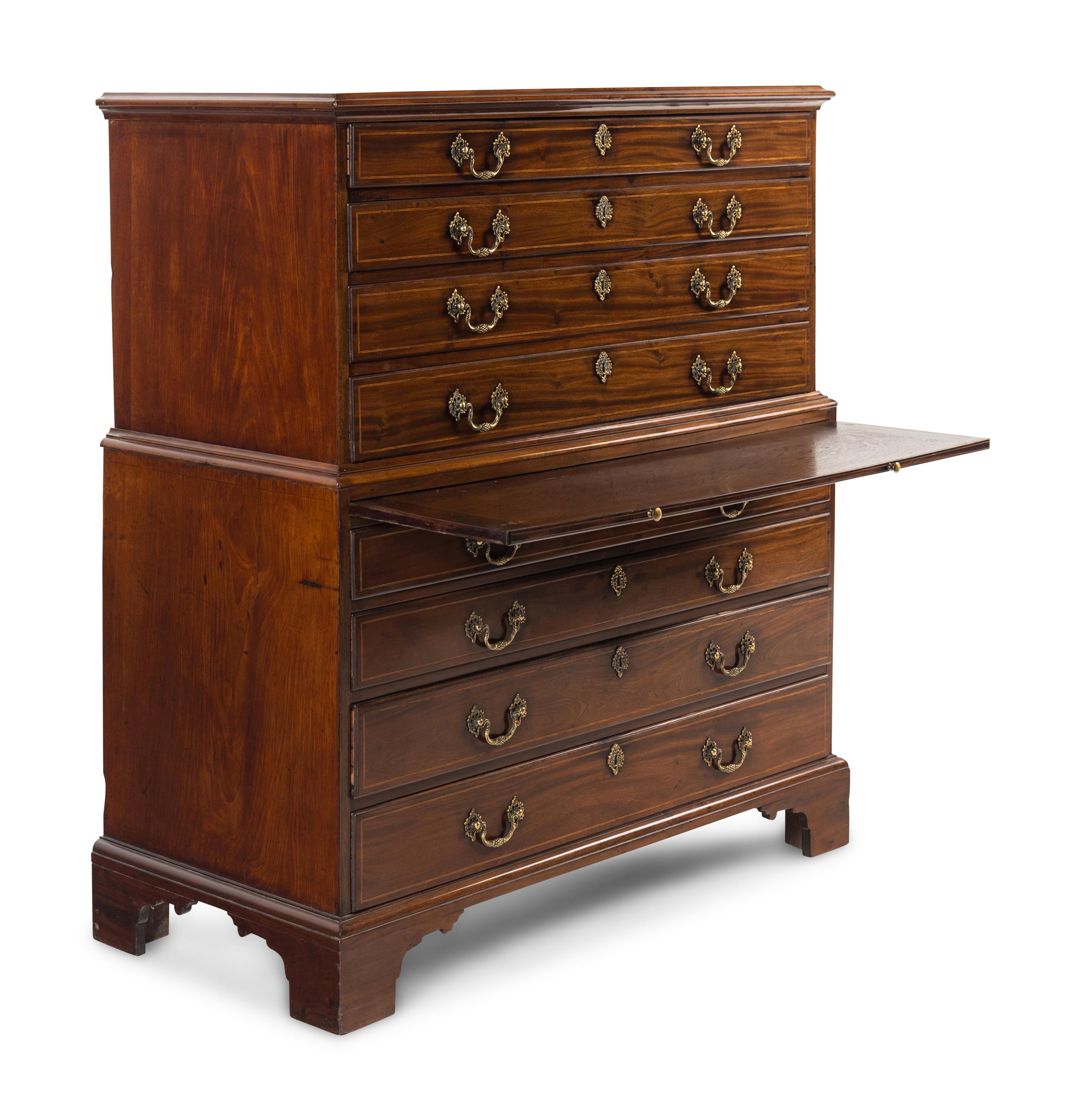 A George II Mahogany Chest on Chest