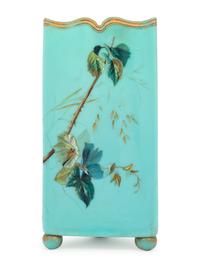 A French Painted Glass Vase
