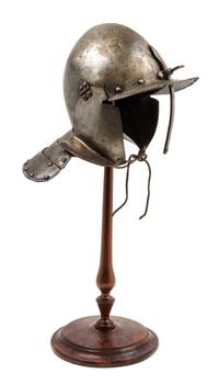 A Cromwellian Lobster Tail Helmet Height 24 3/4 inches. — 17TH CENTURY