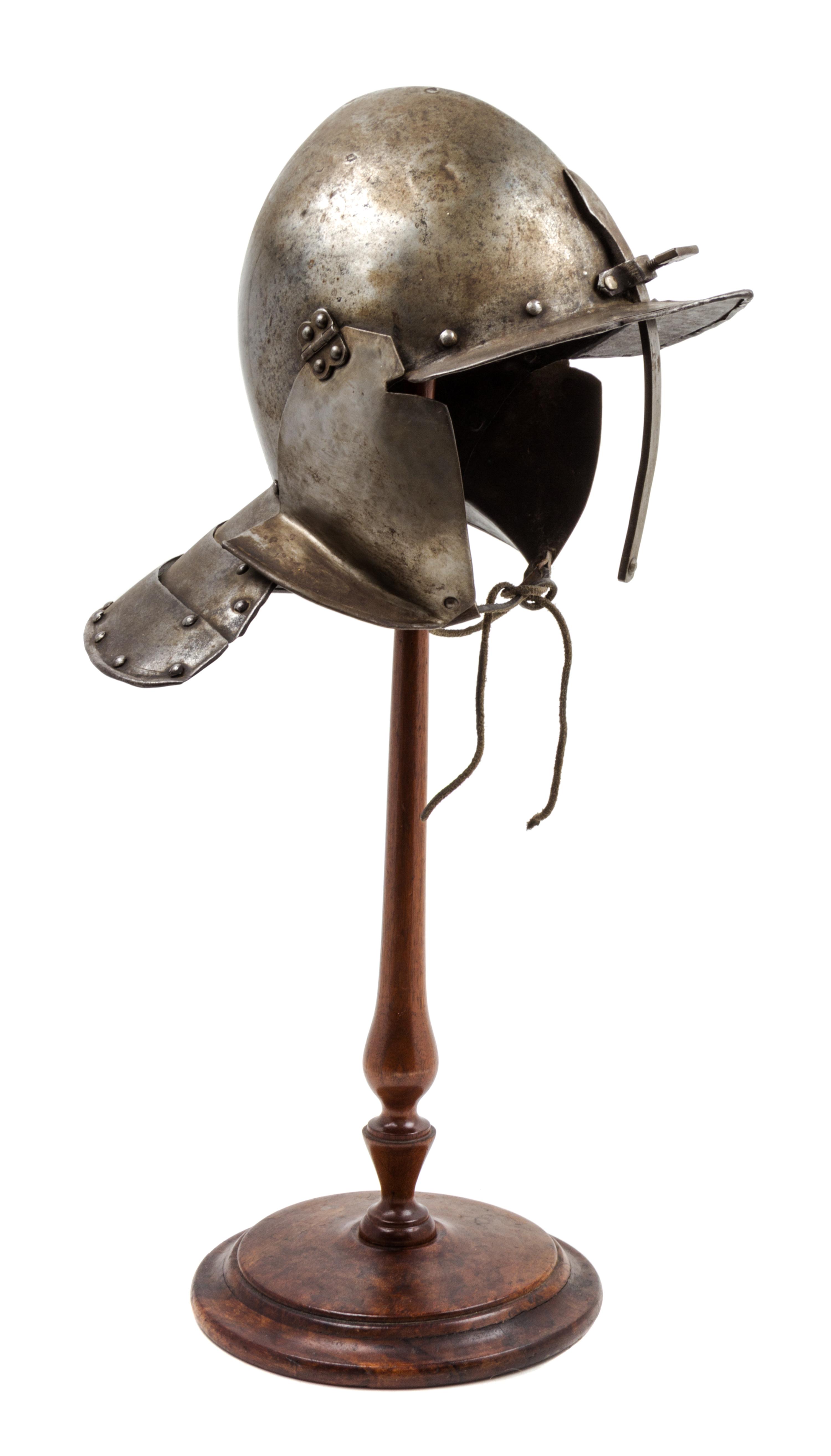 A Cromwellian Lobster Tail Helmet Height 24 3/4 inches. — 17TH CENTURY