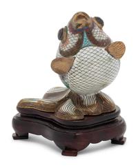 A Chinese Cloisonné Model of a Goldfish