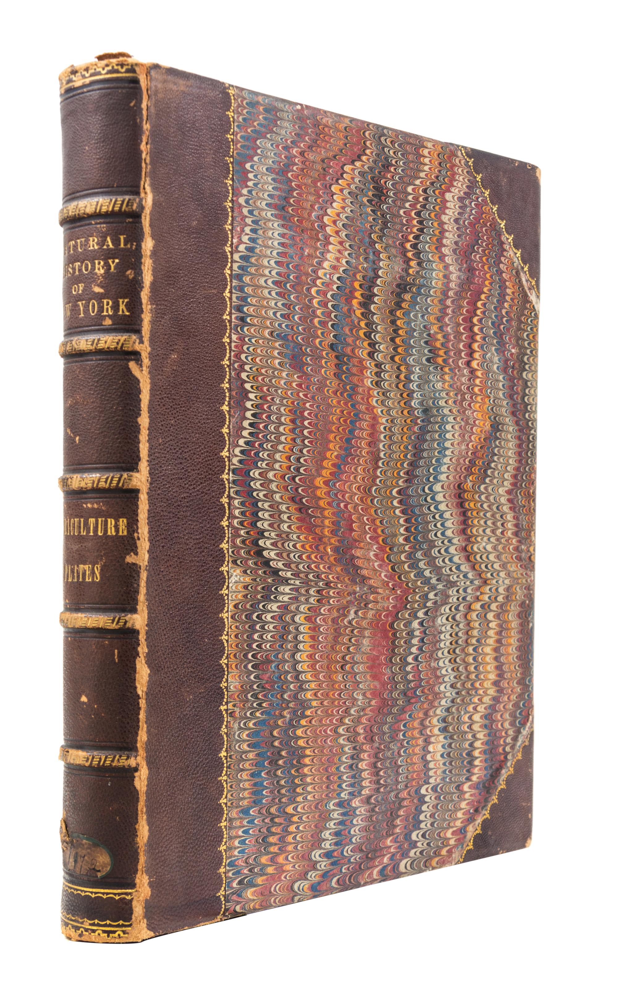 (BOTANY) EMMONS, EBENEZER. Agriculture of New York. Albany, 1851. Vol. 3 (of 5) only. Color plates throughout.