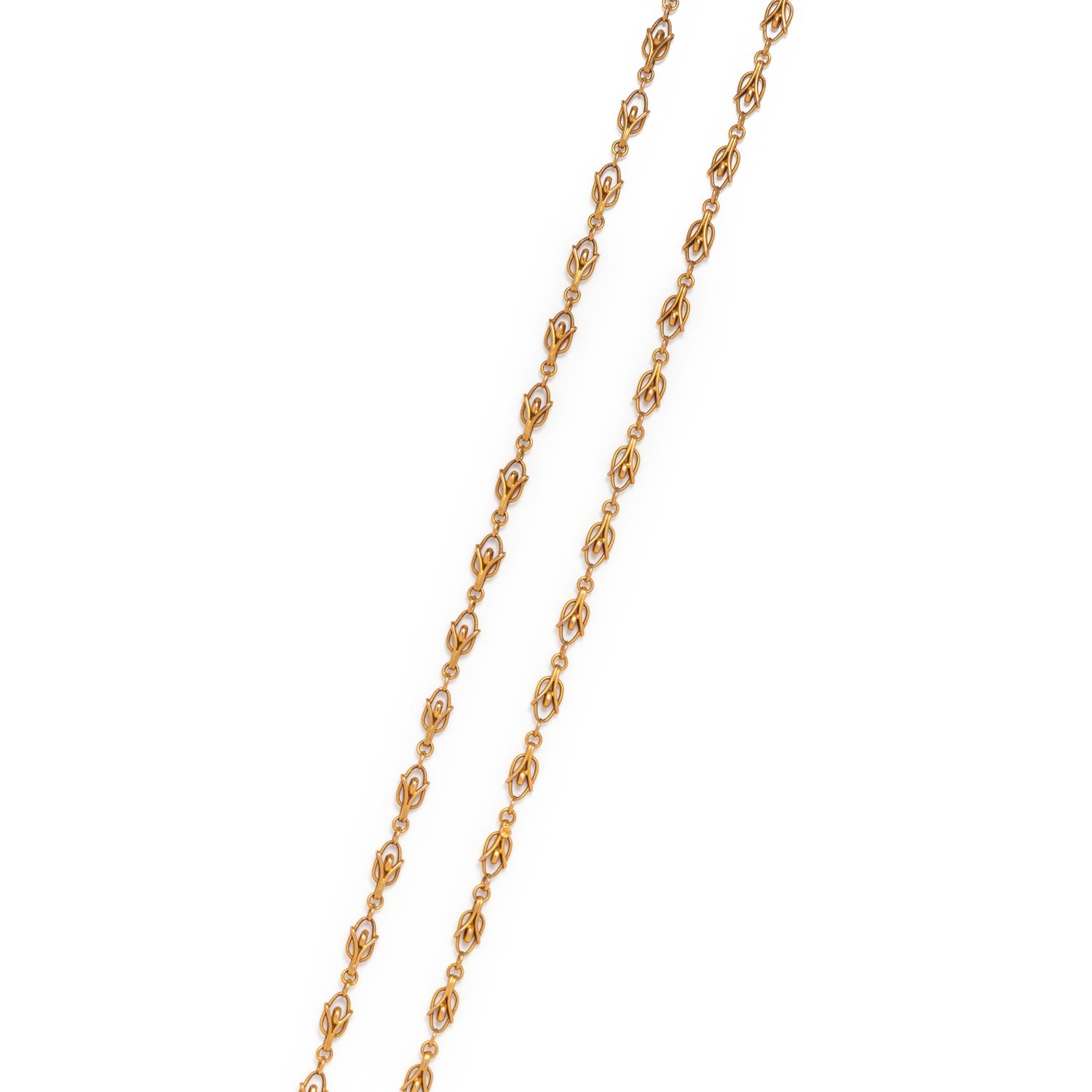 YELLOW GOLD LONGCHAIN NECKLACE