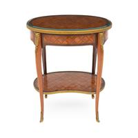 A Louis XV Style Gilt Bronze-Mounted Fruitwood Side Table