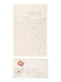 [CIVIL WAR]. A collection of 30 letters associated with West Point Cadet and 2nd Lieutenant Martin Van Buren Lewis, 8th US Infantry, and his wife. 1857 -1863.