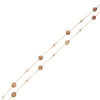 Cultured Pearl, Diamond, and Rose Gold Station Necklace