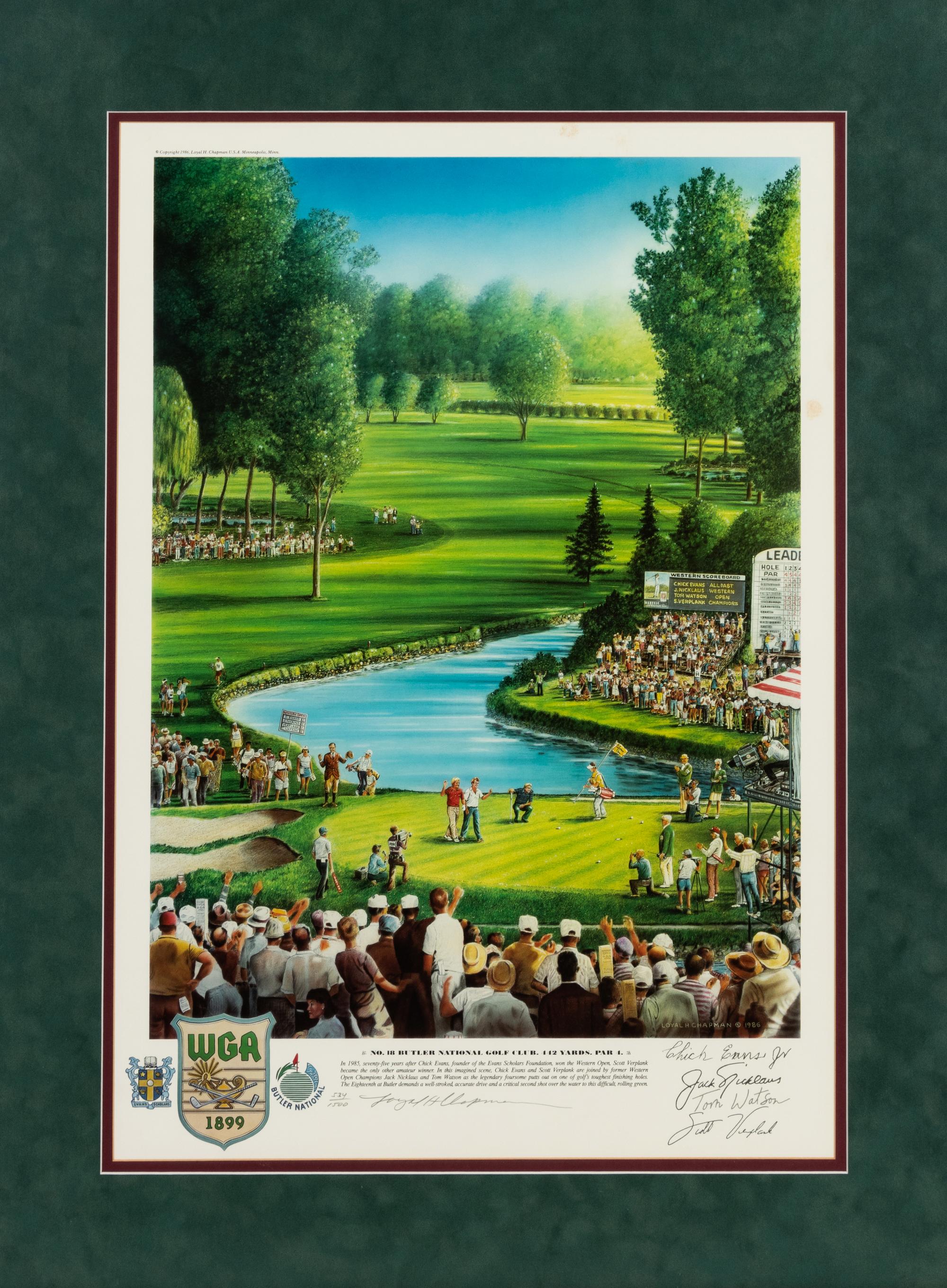 A Loyal Champman 1985 Western Golf Open 18th Hole Signed Autograph Limited Edition Print