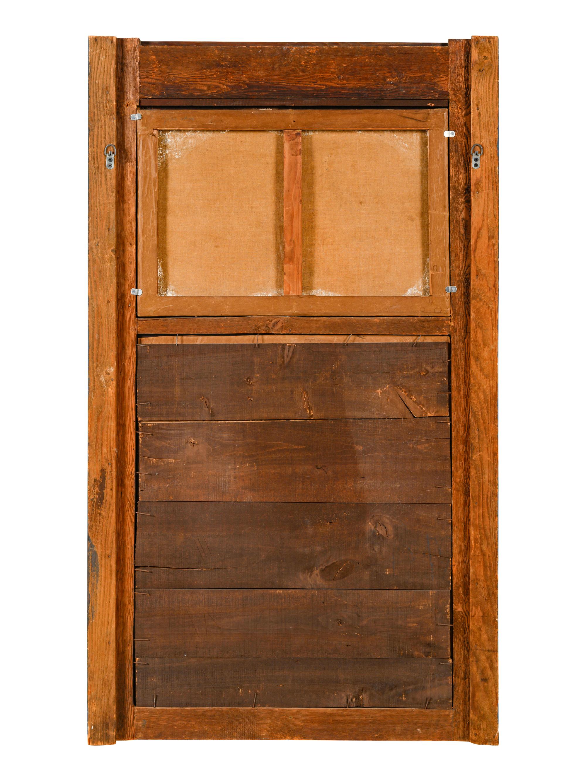 A French Painted Trumeau Mirror