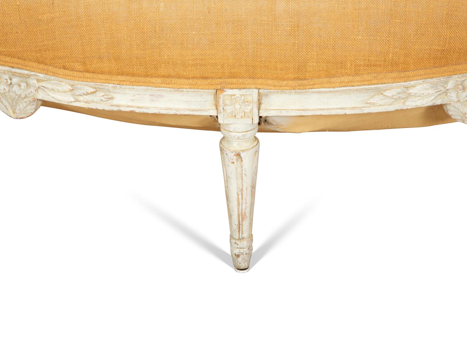 A Louis XVI Style Gray-Painted Canape