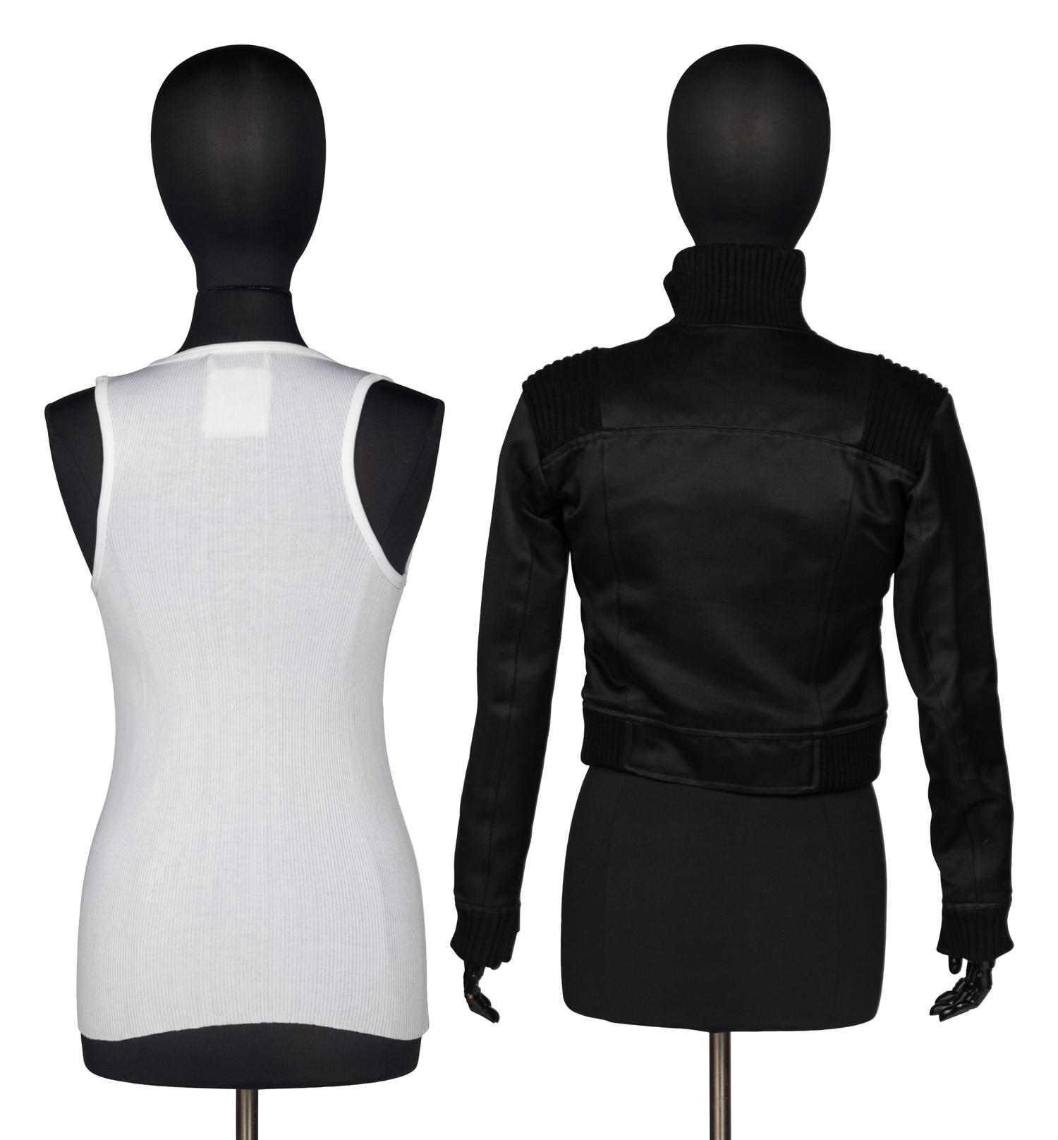 Chanel CC-Patch Tank Top & Bomber Jacket