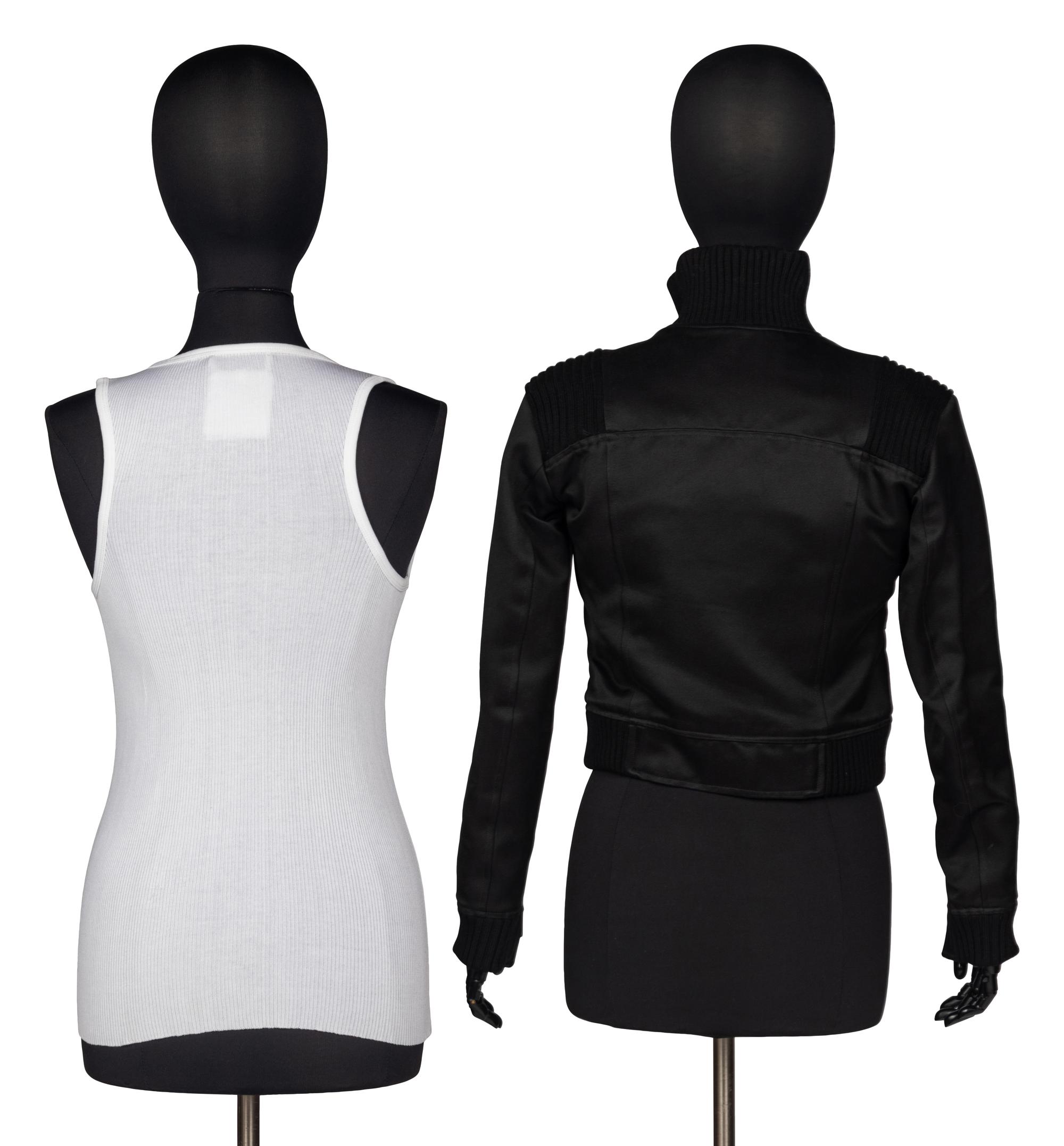 Chanel CC-Patch Tank Top & Bomber Jacket