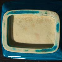 A Chinese turquoise-glazed floral-incised porcelain vase, Fang Hu 松石綠地暗花方壺 Possibly Guangxu period ?????