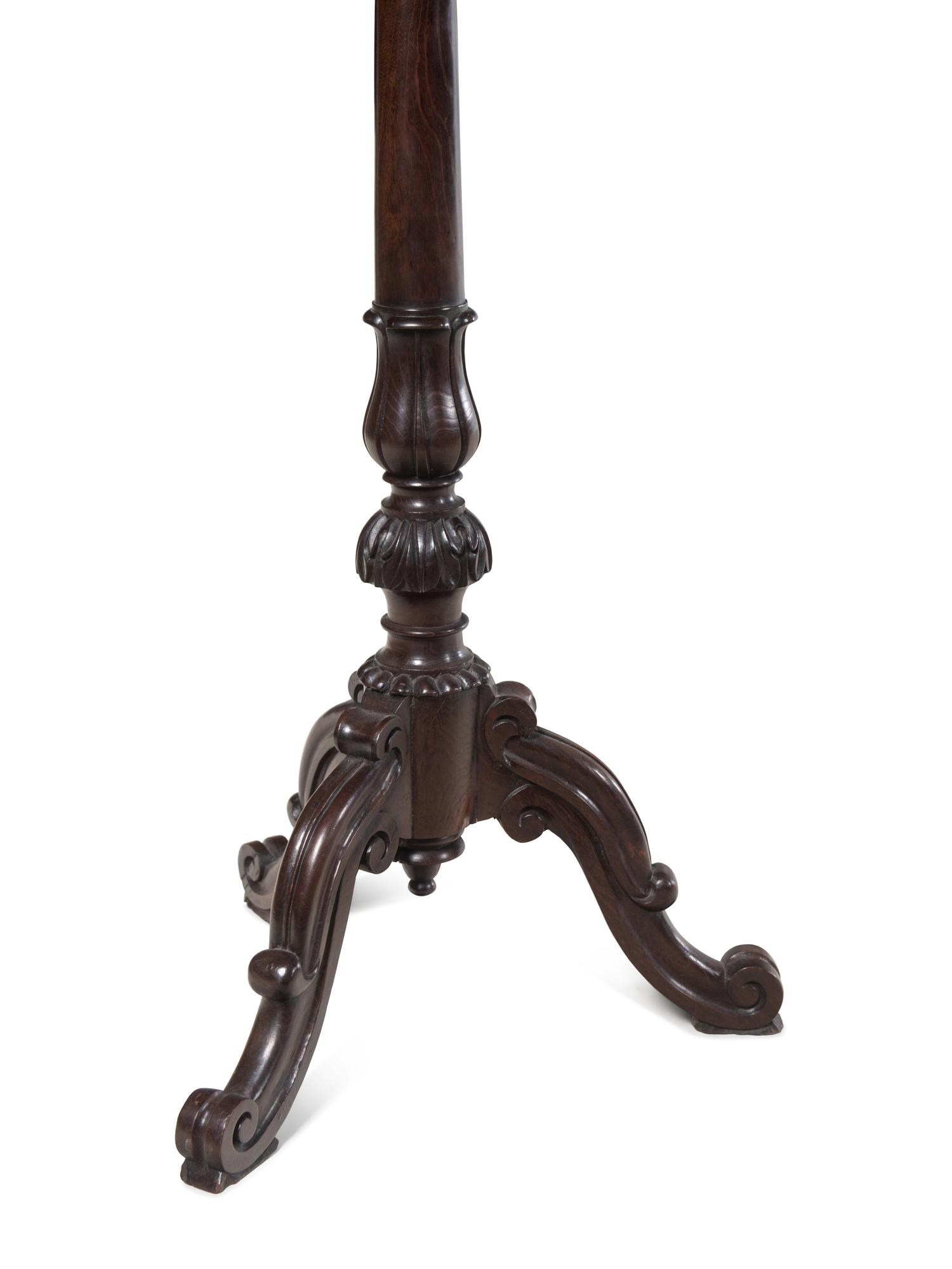 A Scottish William IV Laburnum Tripod Table in the Manner of Gillows of Lancaster