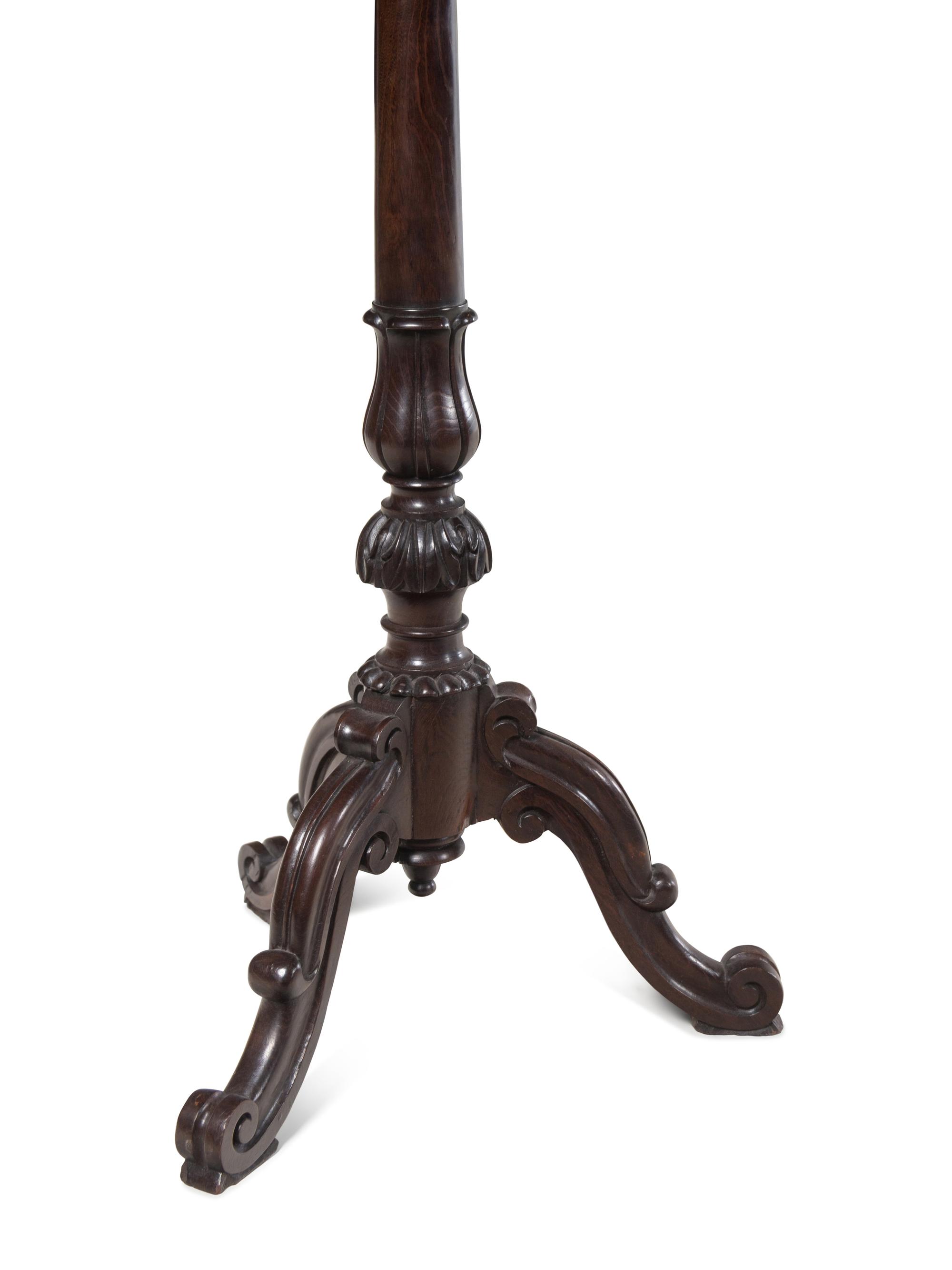 A Scottish William IV Laburnum Tripod Table in the Manner of Gillows of Lancaster