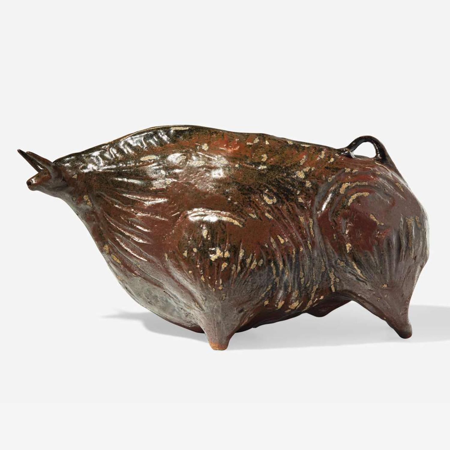 Peter Voulkos (American, 1924-2002) An Early and Important Bull, USA, circa 1951-52