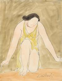 Abraham Walkowitz, (American, 1878 - 1965), Isadora Duncan Dancers (a group of five works)