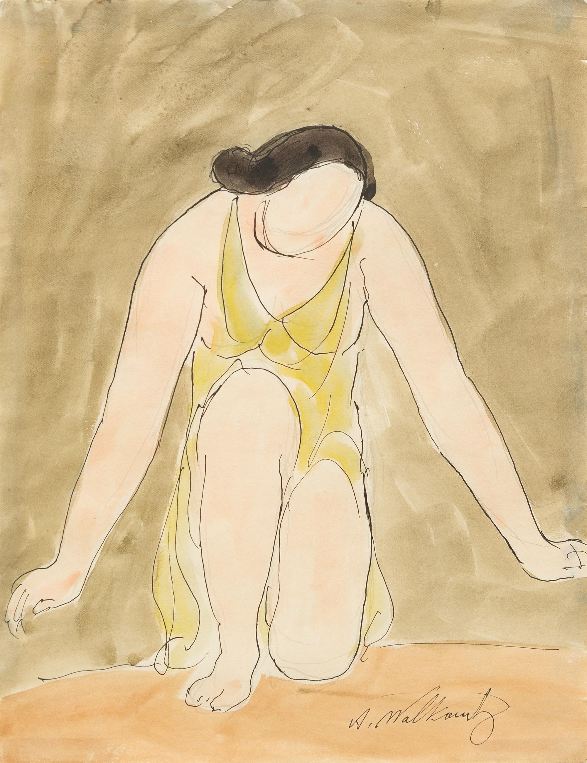 Abraham Walkowitz, (American, 1878 - 1965), Isadora Duncan Dancers (a group of five works)