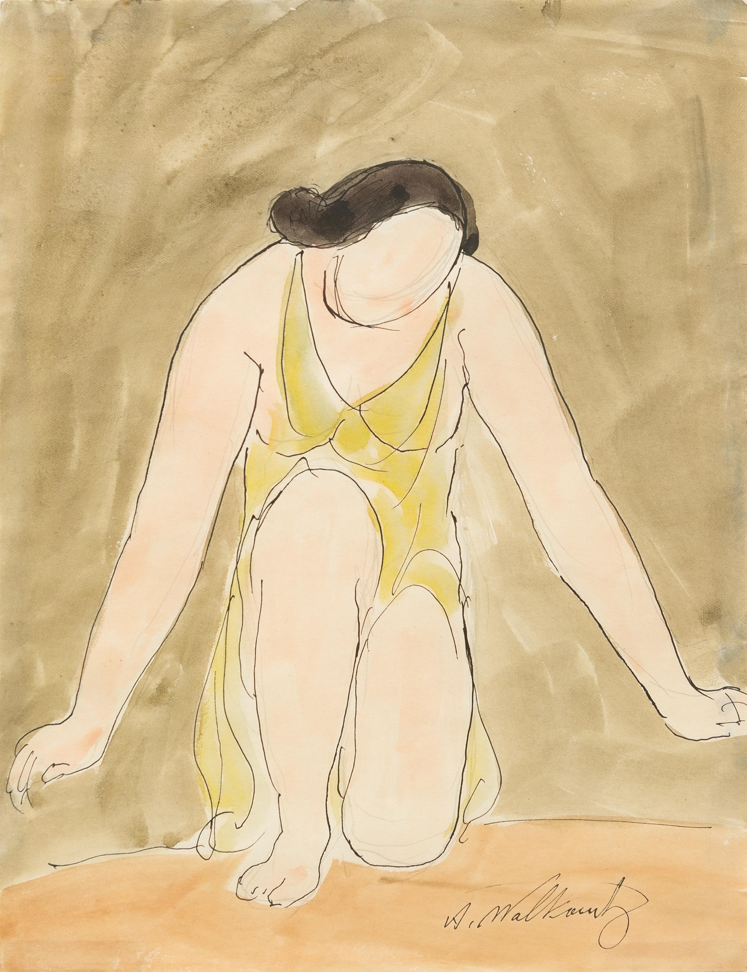 Abraham Walkowitz, (American, 1878 - 1965), Isadora Duncan Dancers (a group of five works)