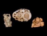 Three Chinese Carved Jade Articles