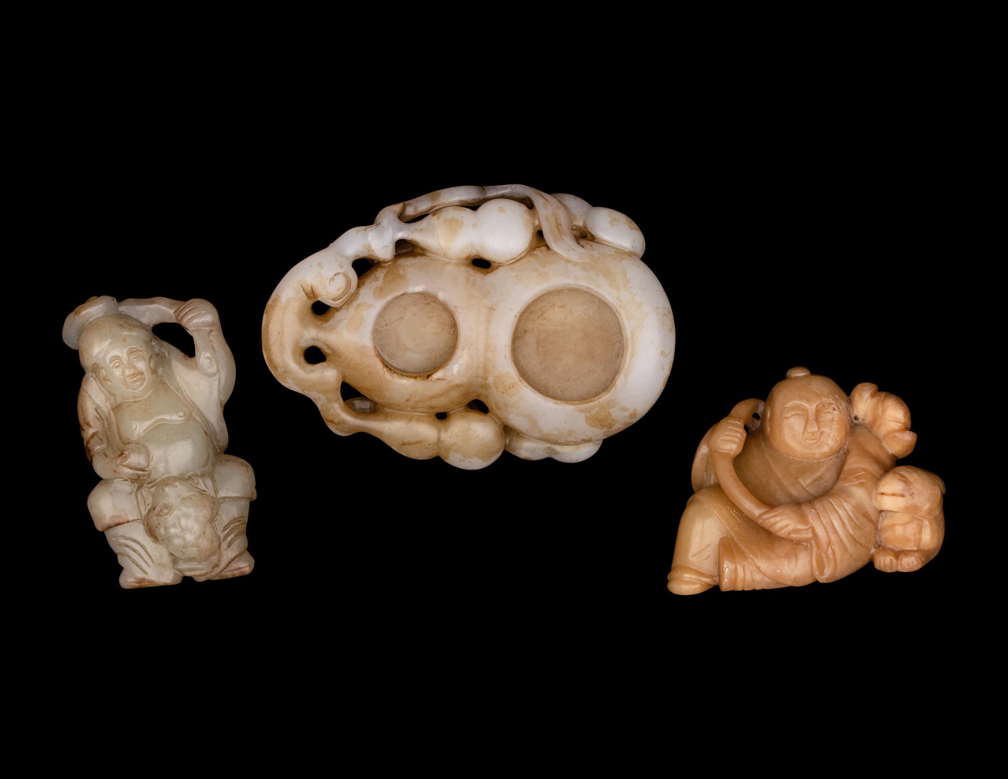 Three Chinese Carved Jade Articles