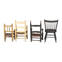 Four Paint Decorated Child's Chairs
