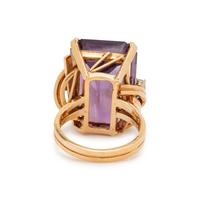 AMETHYST AND DIAMOND RING