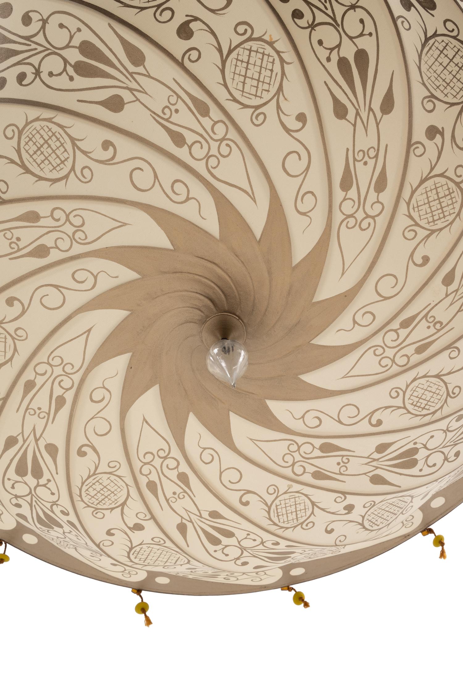 A Fortuny Casendello Silk Chandelier