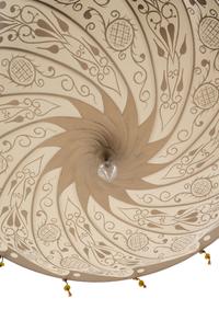 A Fortuny Casendello Silk Chandelier
