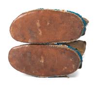 Cheyenne Child's Beaded Hide Moccasins