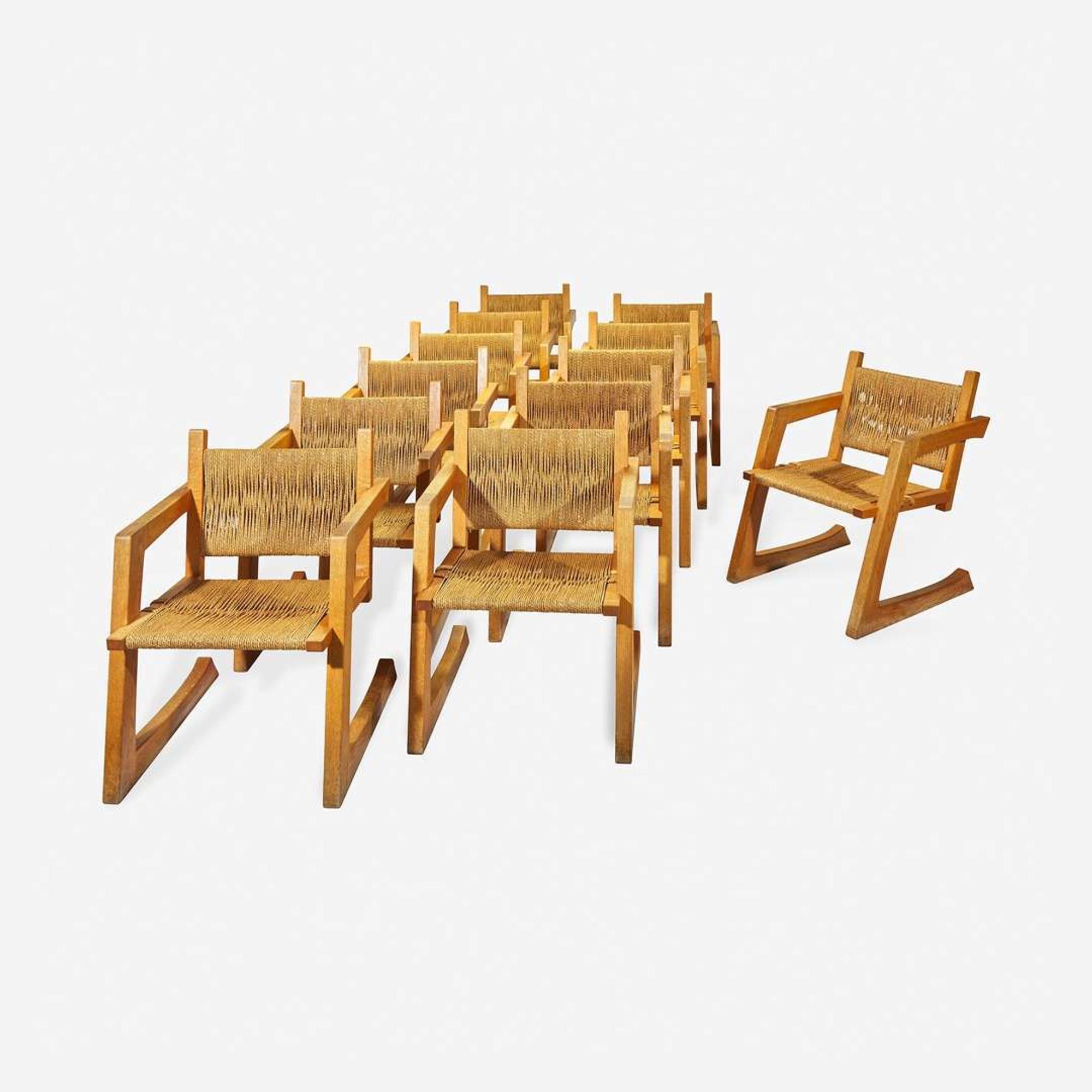 Gino Russo (American, 20th century) Set of Twelve Armchairs, USA, circa 1984