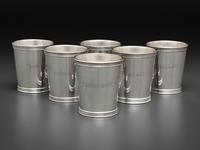 Six American Silver Julep Cups