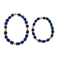 Seaman Schepps, Pair of Lapis Lazuli and Yellow Gold Convertible Necklaces