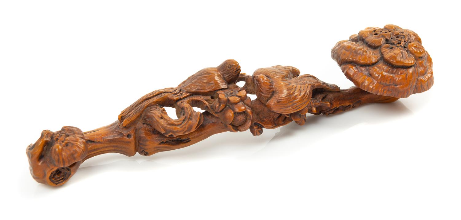 A Small Boxwood Scepter Length 7 inches. — 19TH CENTURY
