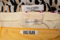 A Group of Two Skirts by Valentino and Bill Blass Dress