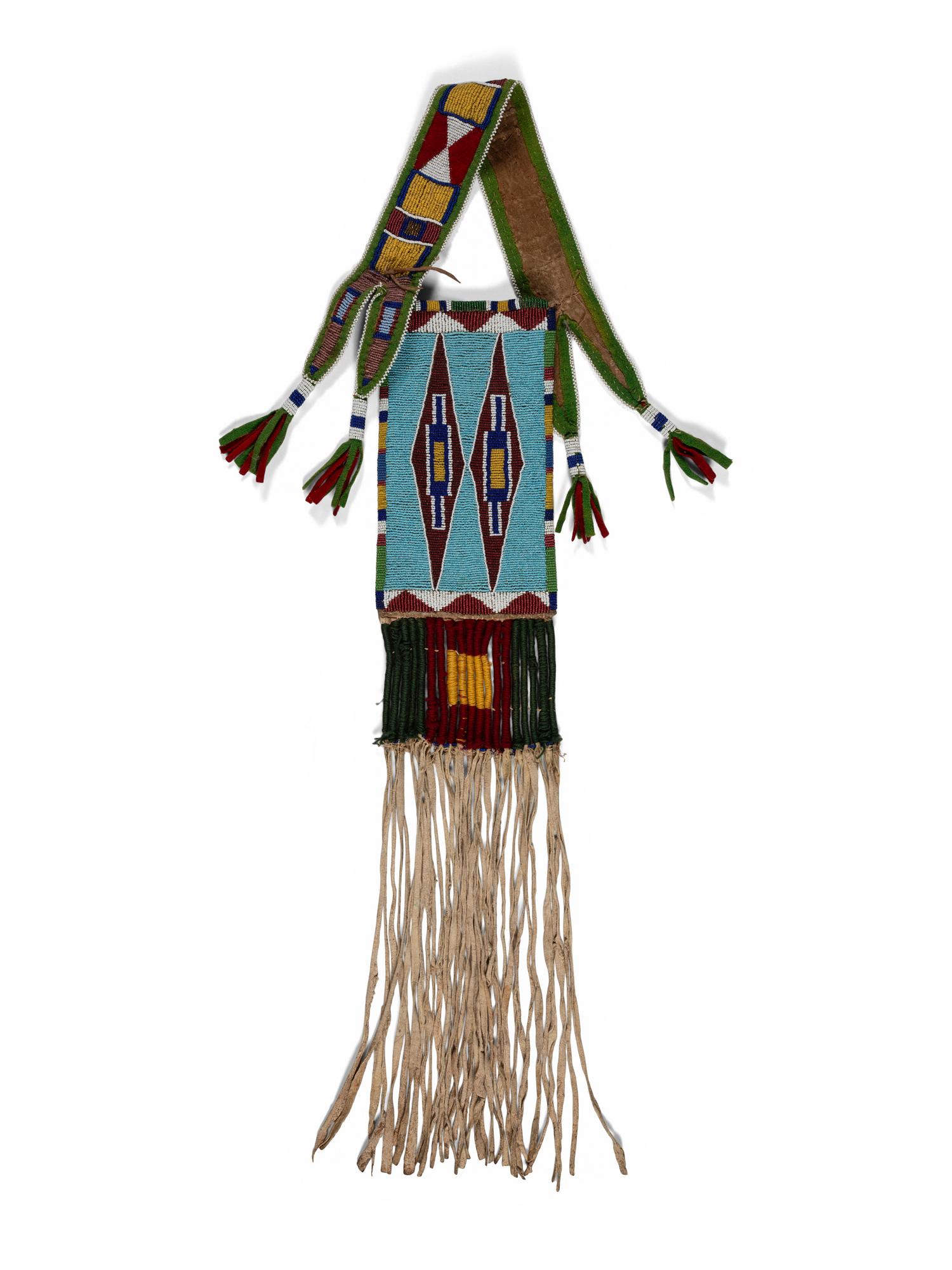 Apsáalooke Beaded Hide Mirror Bag