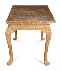 A George II Gilt-Gesso and Marmo Giallo Marble Table