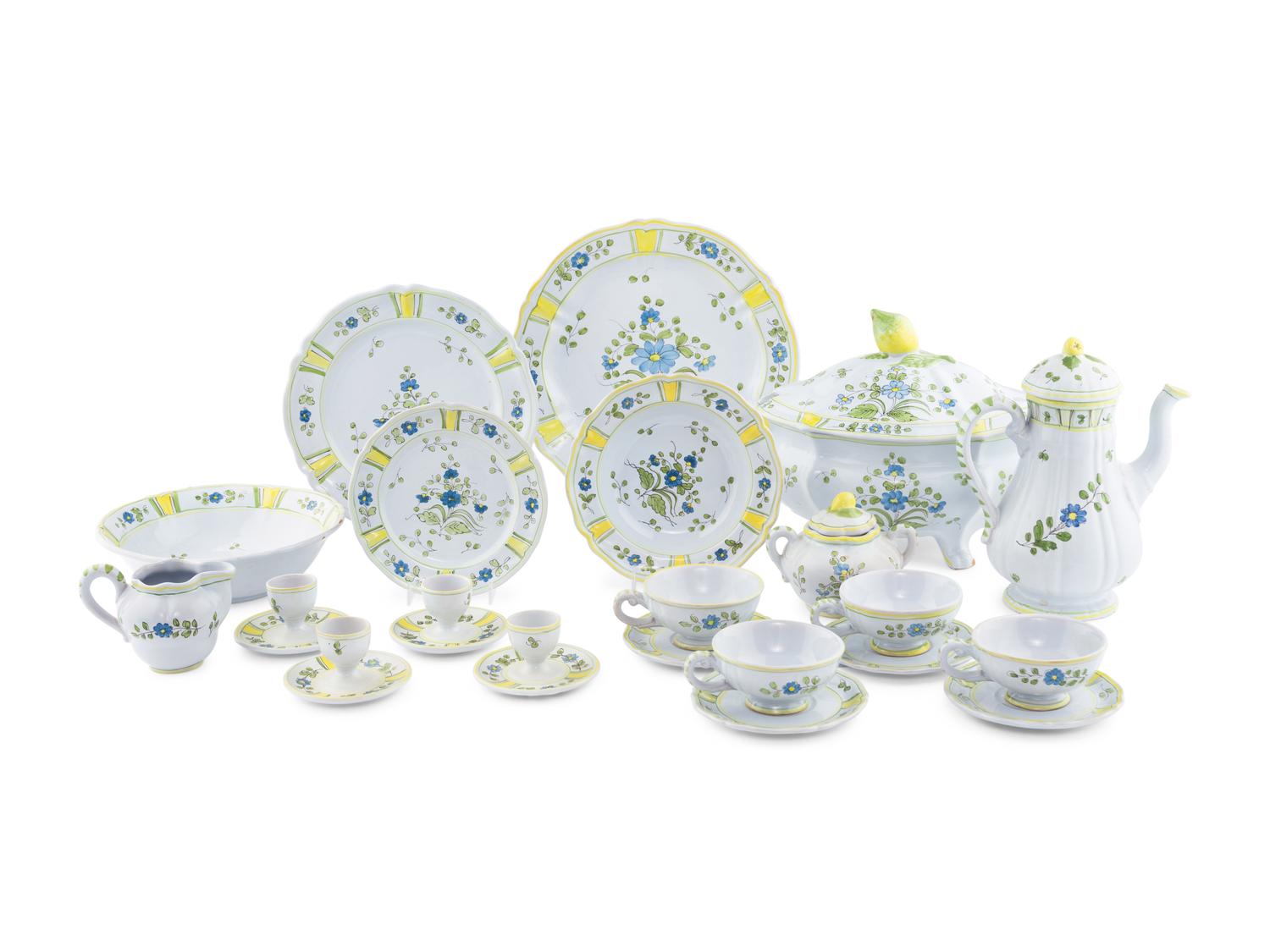 An Italian Faience Dinner Service