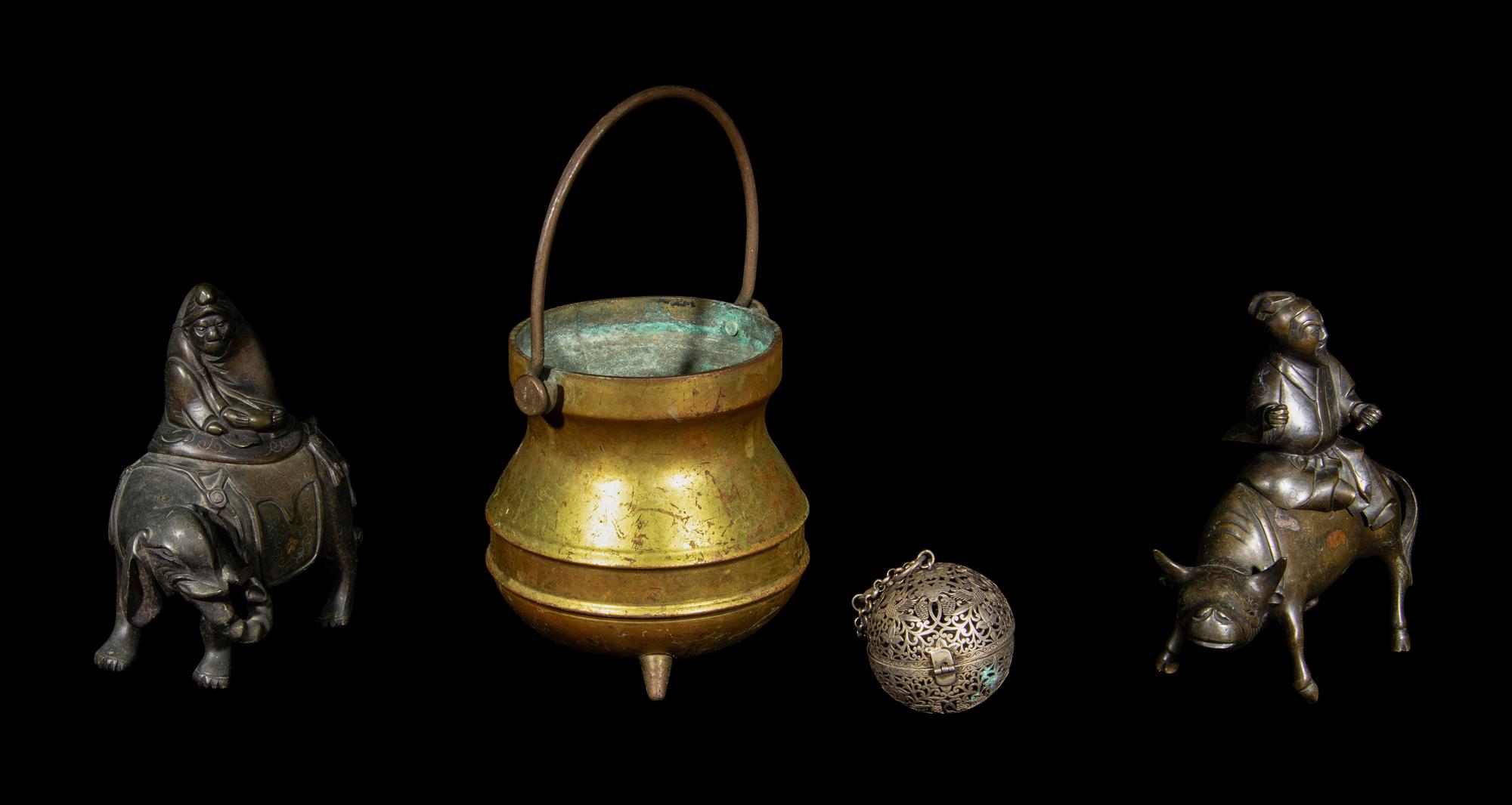 Four Japanese Incense Burners