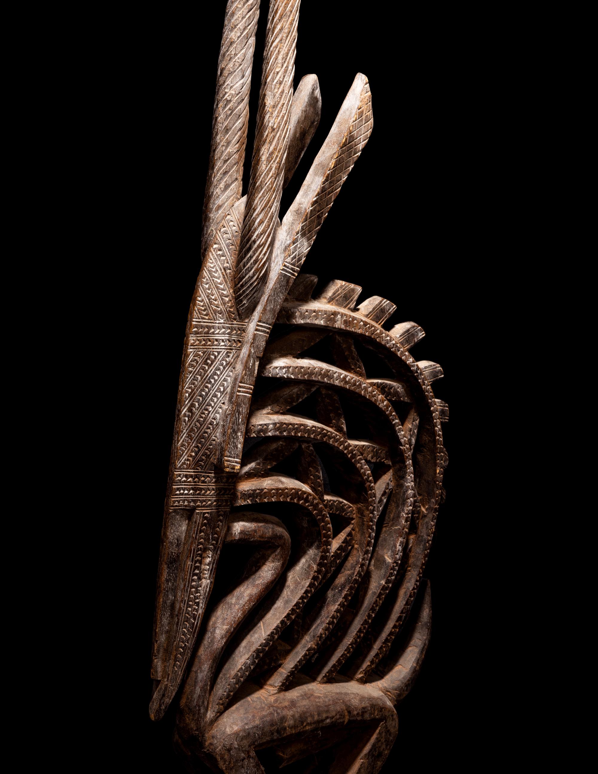 A Bamana Wood Antelope (Chiwara)