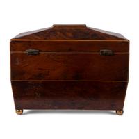 A Regency Burlwood Tea Caddy