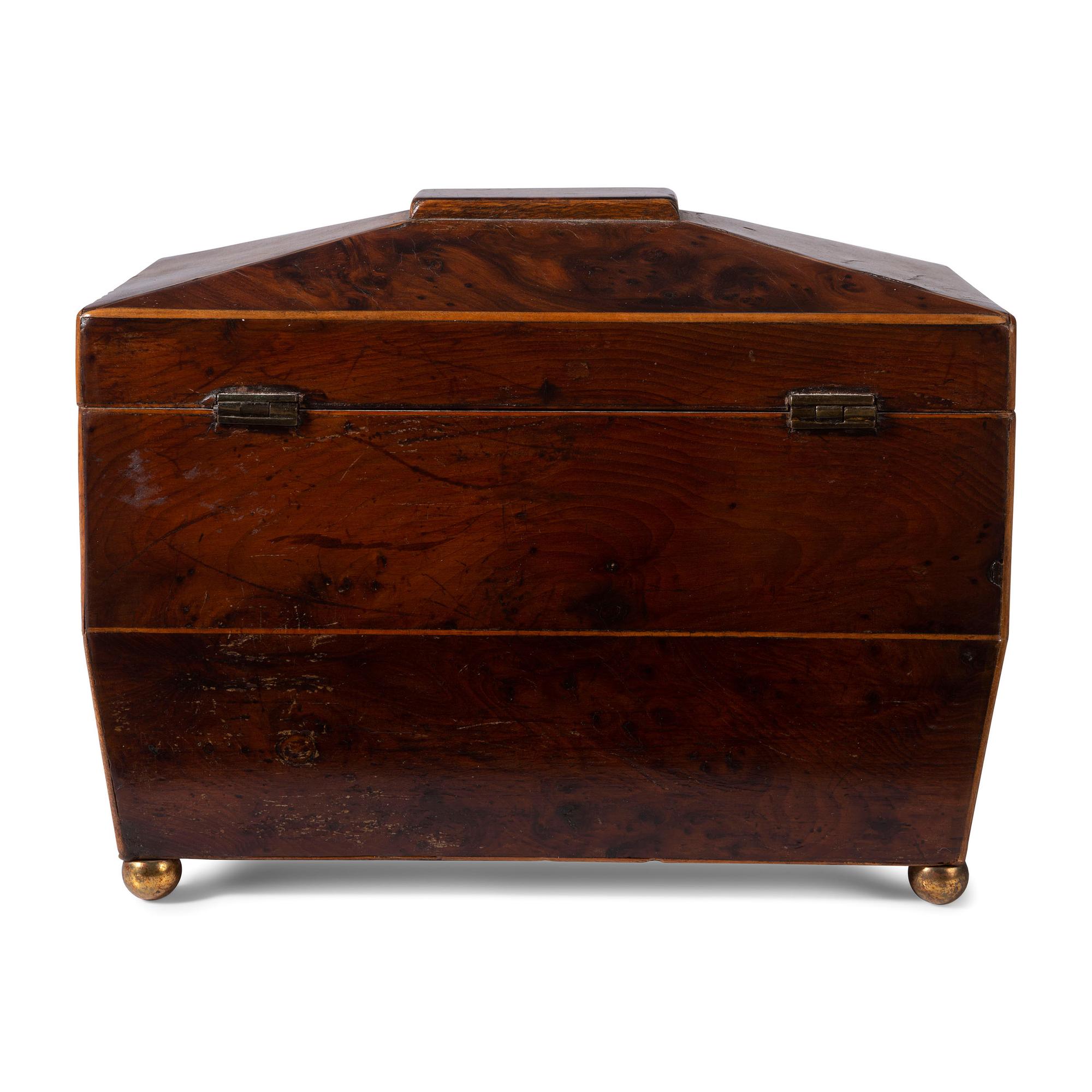 A Regency Burlwood Tea Caddy