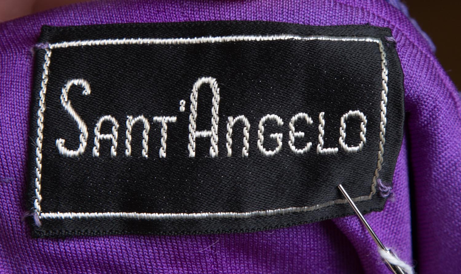 A Sant'Angelo Purple Silk Pleated Blouse, No size.