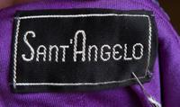A Sant'Angelo Purple Silk Pleated Blouse, No size.