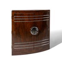 Mahogany Folding Bar Cabinet