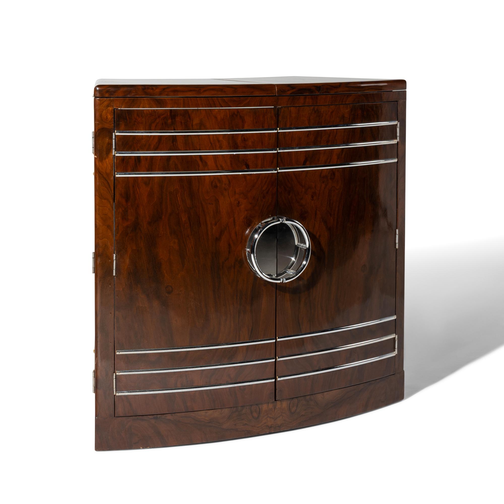 Mahogany Folding Bar Cabinet