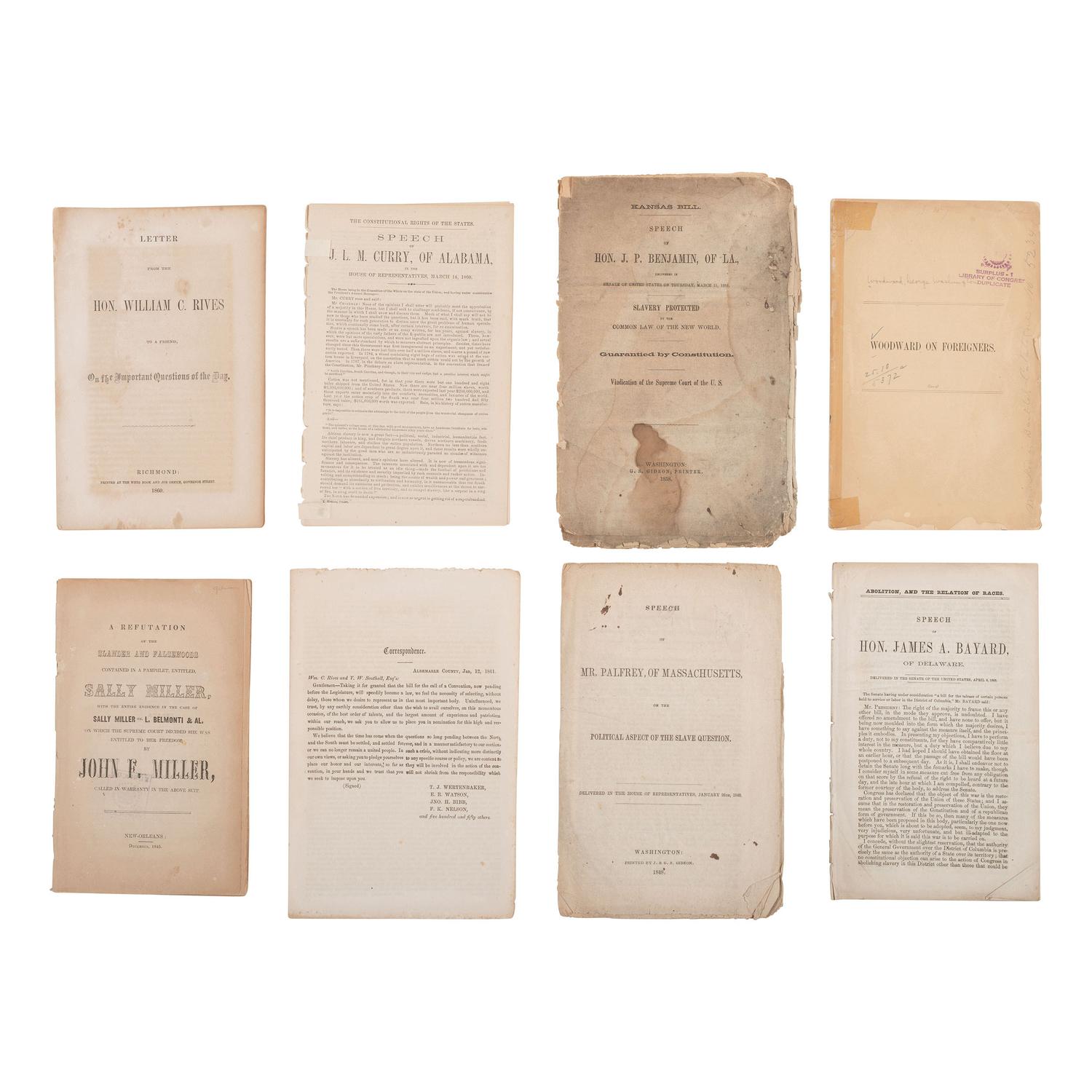 [African Americana] [Abolition] Eight Pre-Civil War Pamphlets