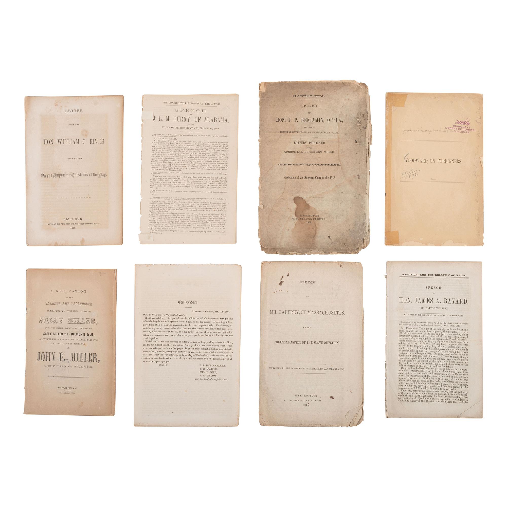 [African Americana] [Abolition] Eight Pre-Civil War Pamphlets